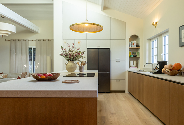 cuisine bois texturee biarritz