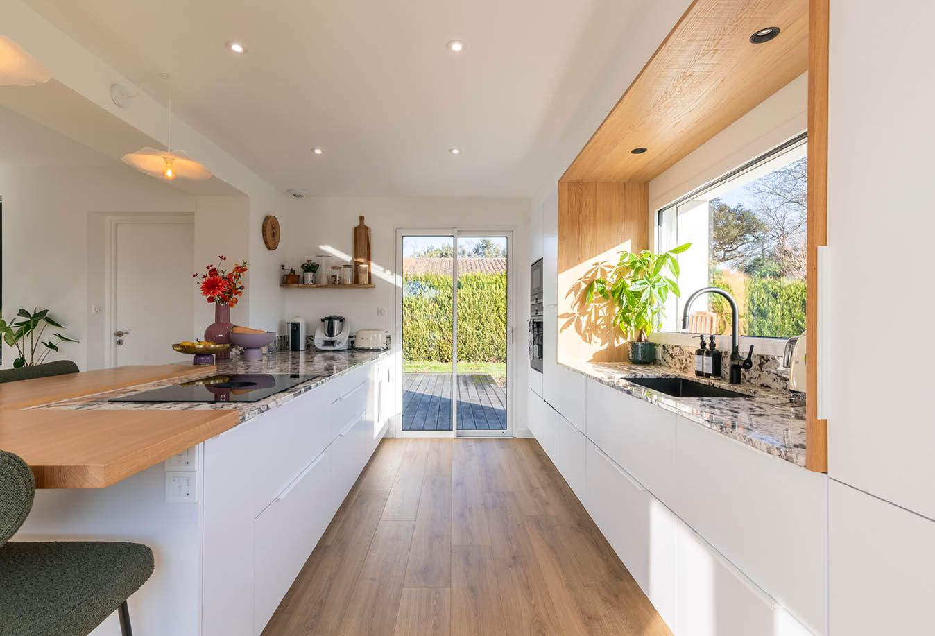 cuisine blanche bois seignosse