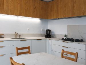 fabrication cuisine blanche et bois caen
