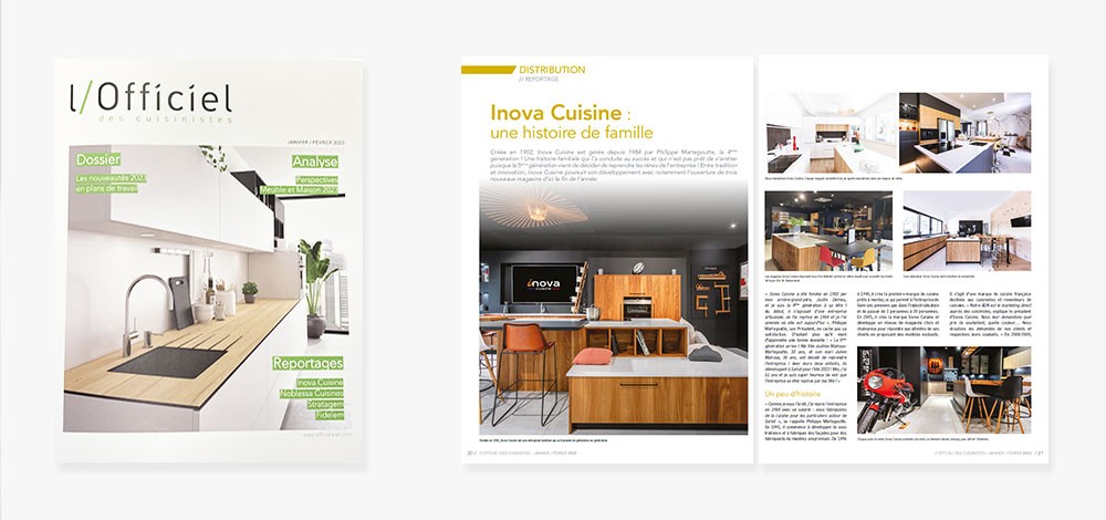 Inova dans l'Officiel des Cuisinistes