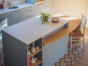 pose cuisine bleue et bois montbrison inova cuisine