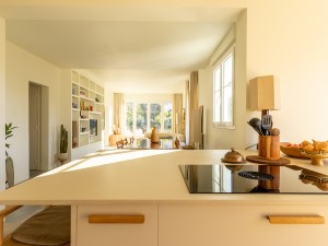 pose cuisine blanche et bois chiberta anglet